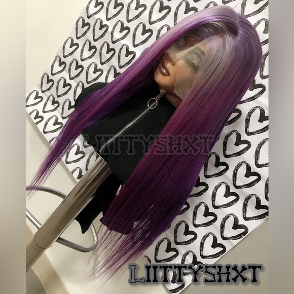 13x4  26inch Lace Front Wig 100% Human Hair Custom Color ( GooseBerry Potion ) - Picture 4 of 6